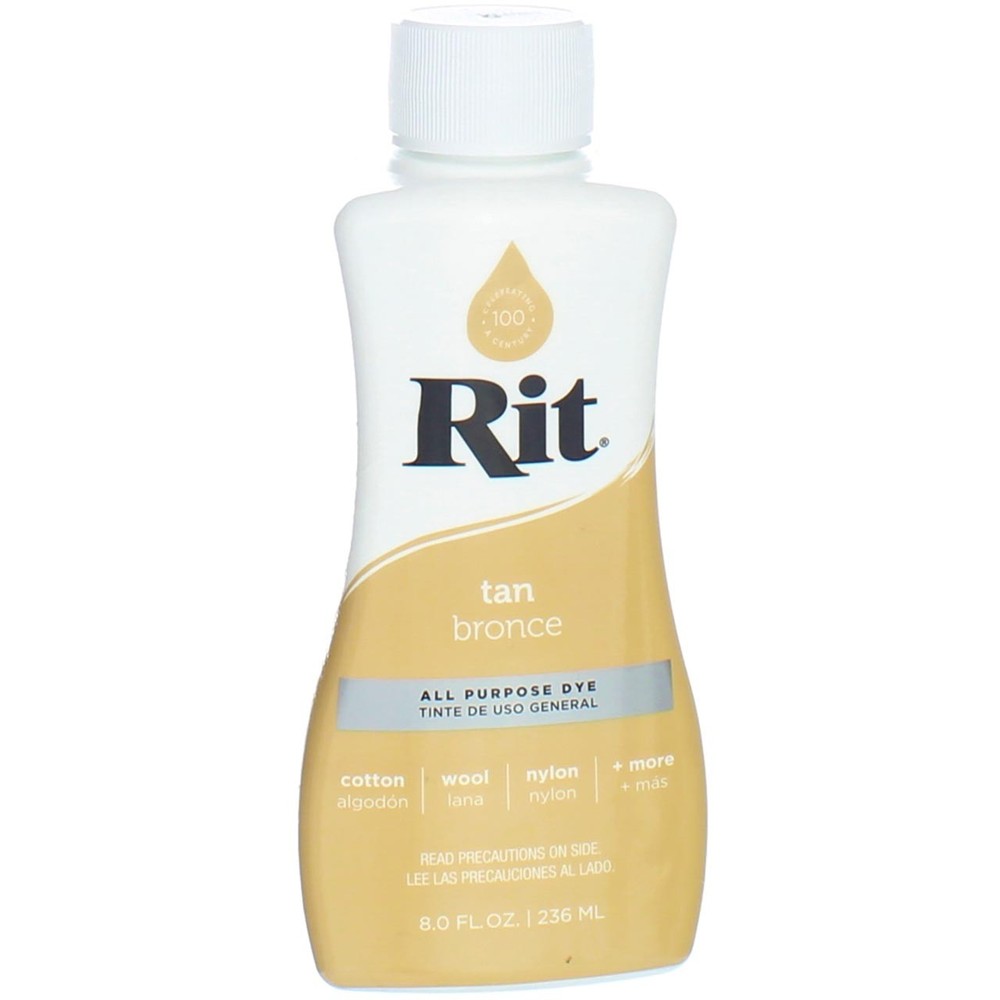 2 Pack Rit All-Purpose Liquid Dye, Tan, 8 fl oz