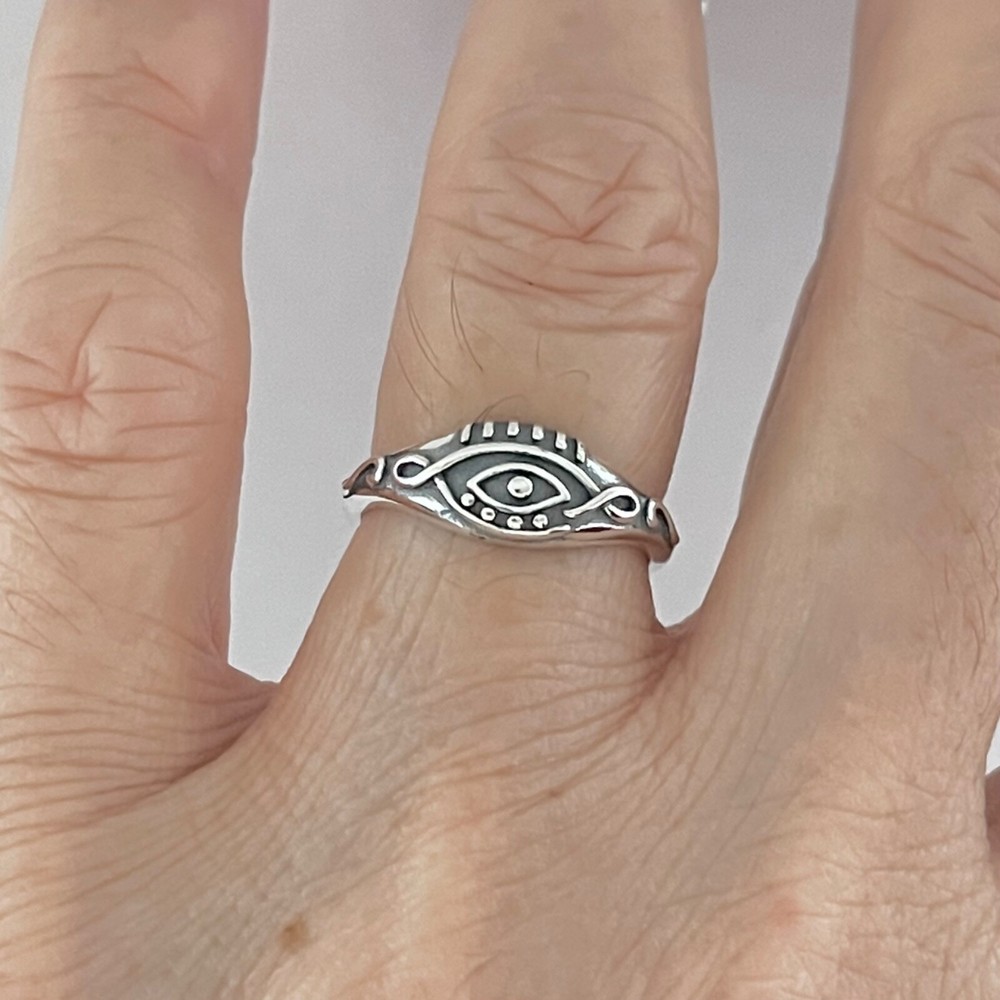 Sterling Silver Celtic Eye Ring, Protector Ring, Silver Ring, Evil Eye Ring