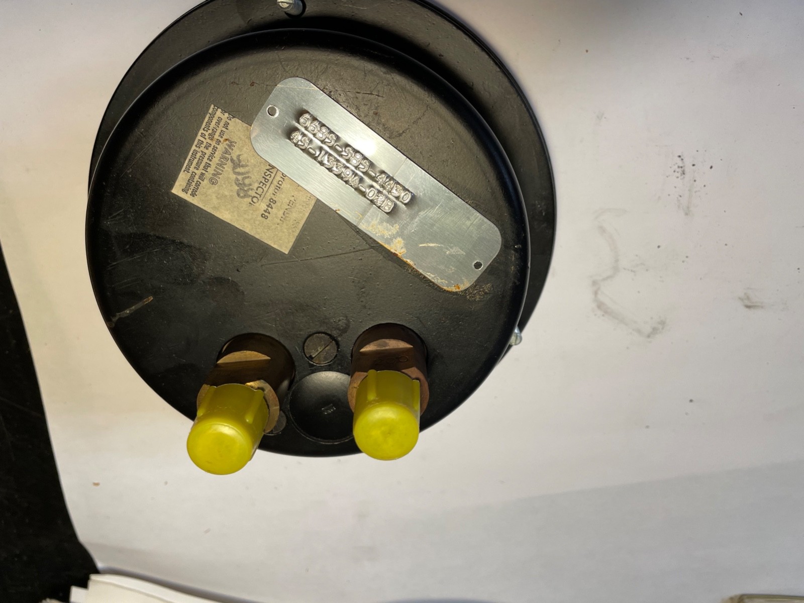 Vintage Ashcroft 1850 USA Duplex Pressure Gauge 4 inch Diameter