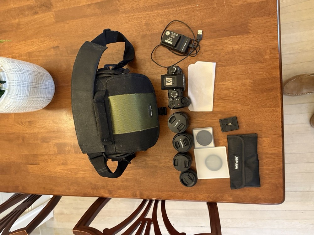 Panasonic Lumix G7 Camera Kit. Multiple lenses + ND/Polarizers + camera bag