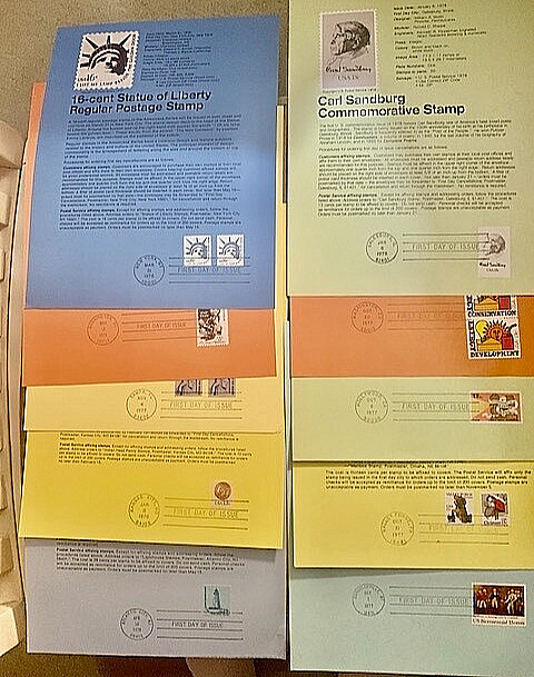 USPS Post Office Bulletin Board Stamp Posters - Lot of 16 -  1970s All FDI