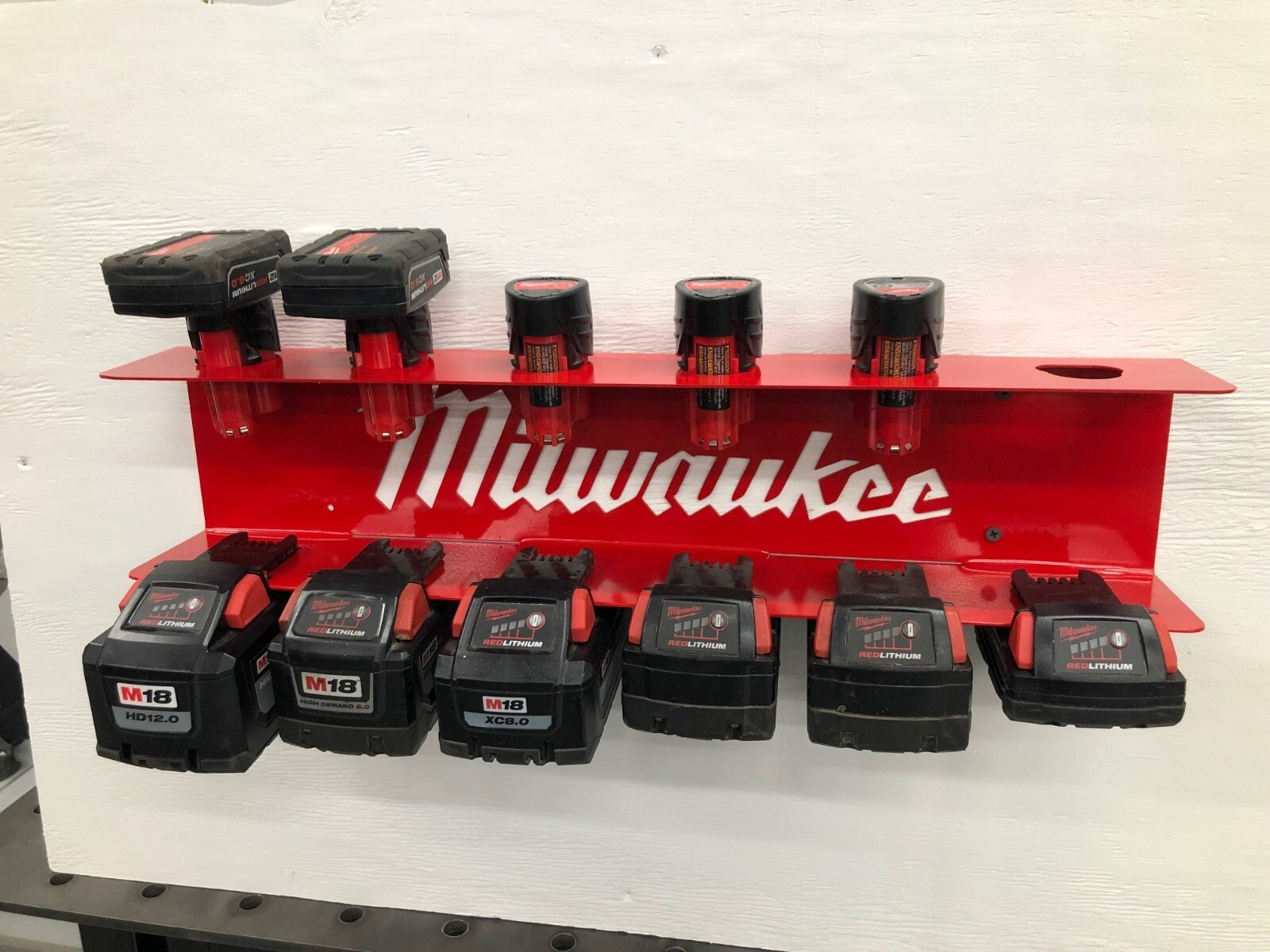 Milwaukee M18 and M12 Battery Holder - RED