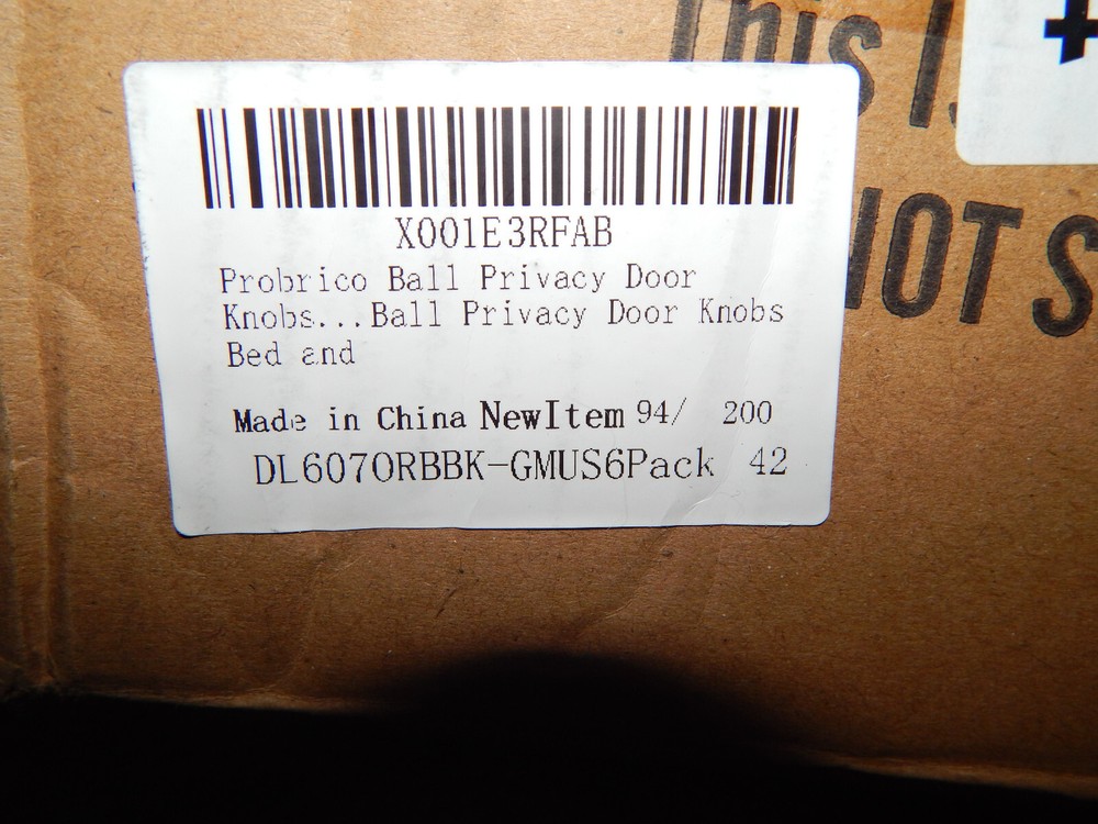 Probrico Privacy Interior Door Knobs Bed and Bath 6 Pack, Brushed Nickel