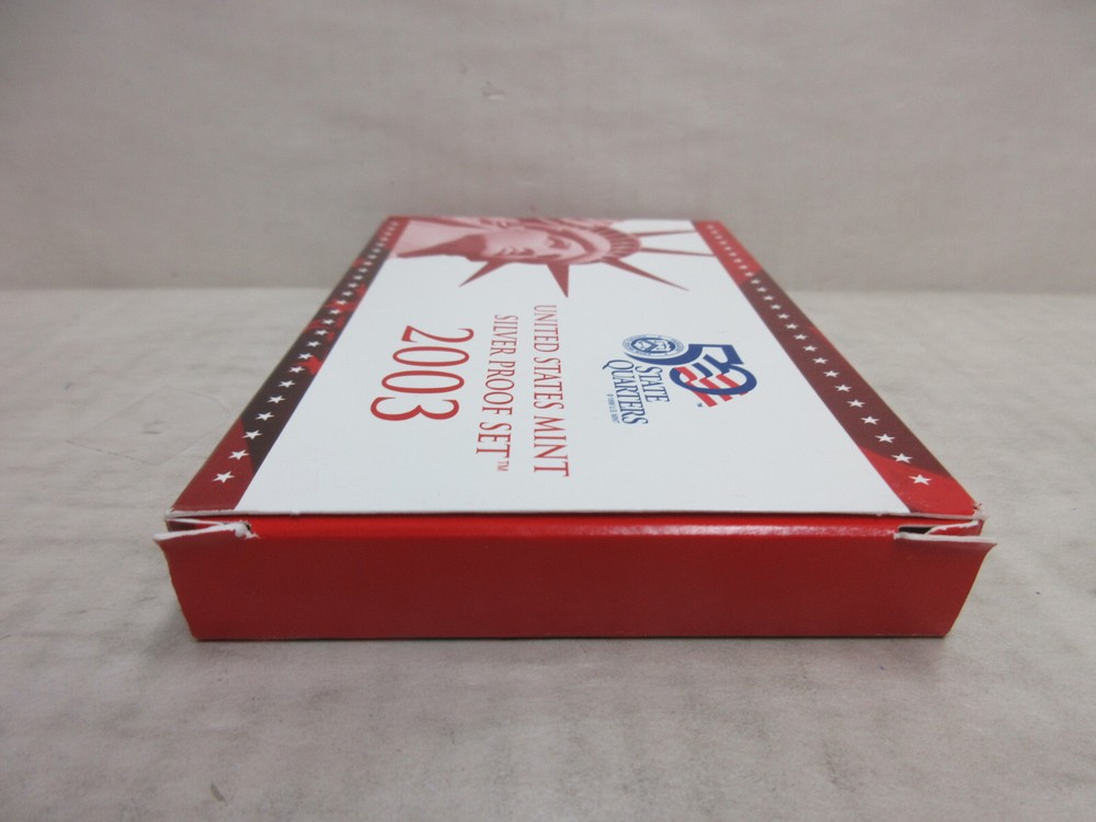EMPTY PACKAGING Box Lenses & COA for 2003 United States Mint Silver Proof Set
