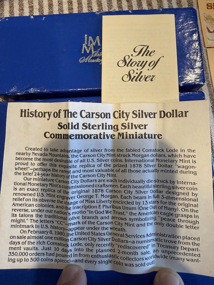 Miniature CC Silver Dollars Sterling Silver 30 Sets