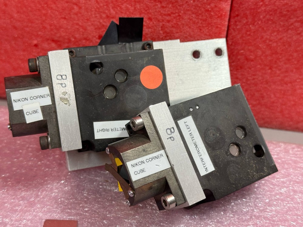 ASSORTED LOT NIKON INTERFEROMETER FLUORESCENCE FILTER CUBE NSR ASSEMBLY