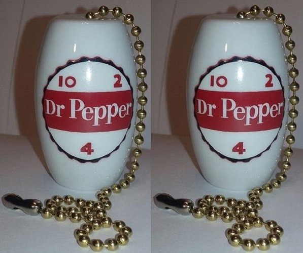 A Charming Set of 2 Dr. Pepper Ceiling Light/ Fan Pulls