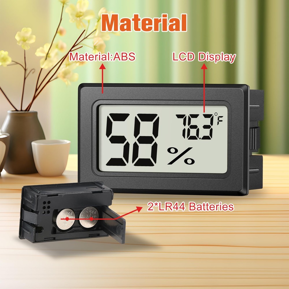 6 Pack Mini Hygrometer Indoor Humidity Meter, Small Digital Thermometer Humidity