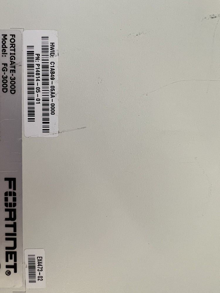 Fortinet Fortigate FG-300D Firewall Appliance