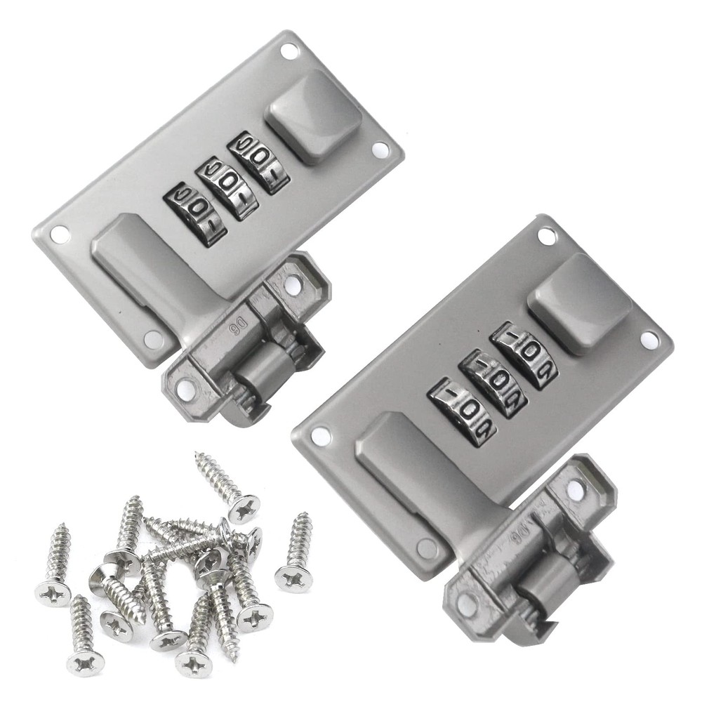 2 Pcs Tool Box Hasp Luggage Combination Lock Briefcase Replacement Lock