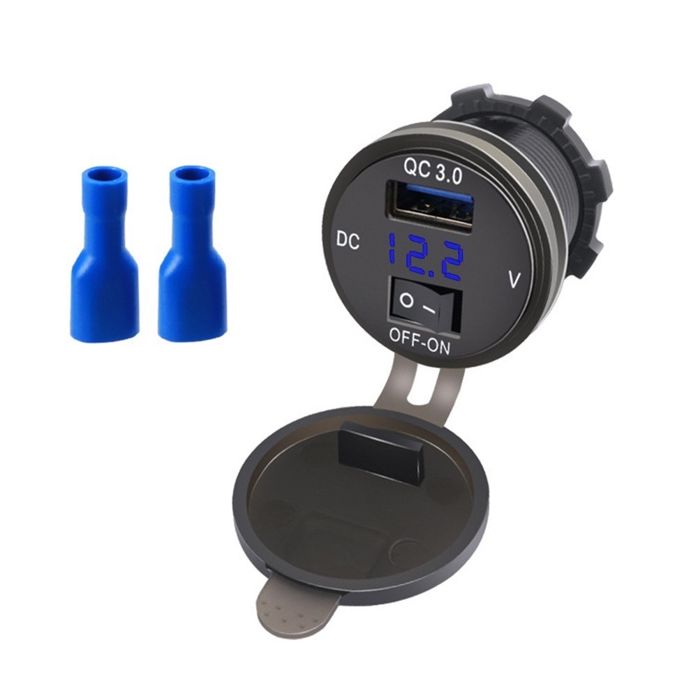 Car Charger Socket Outlet Car Electronics ABS 12V/24V Black USB Socket