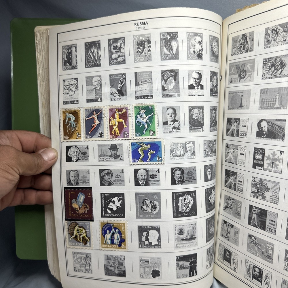 Whitman stamp album 1966 World A Bunch Of Stamps From Around The World!