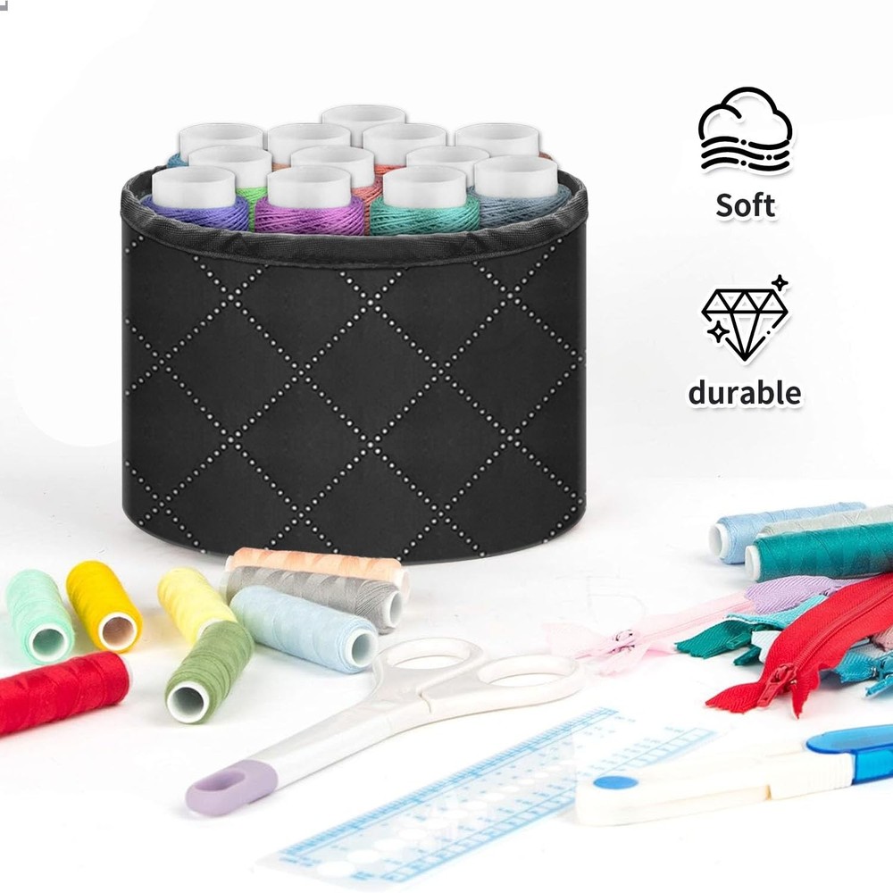 Sewing Machine Pad Table 26x26 Inch Black Polyester Foldable Pockets Organizer