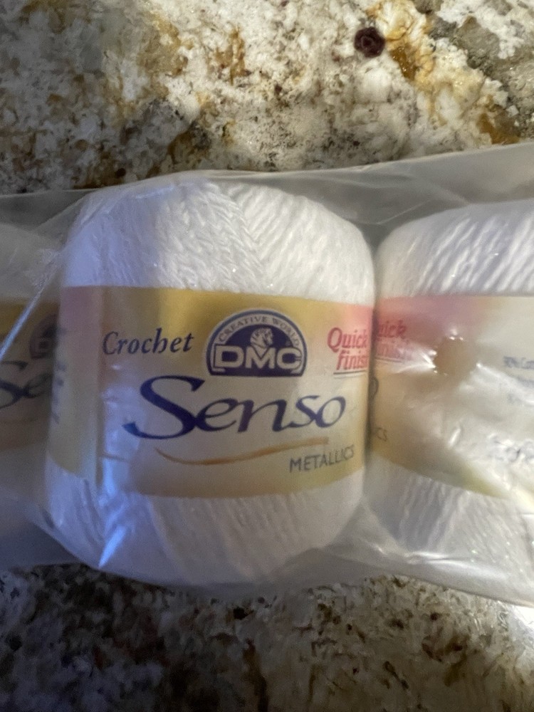 DMC Crochet Senso Quick Finish #1401 White Metallic.