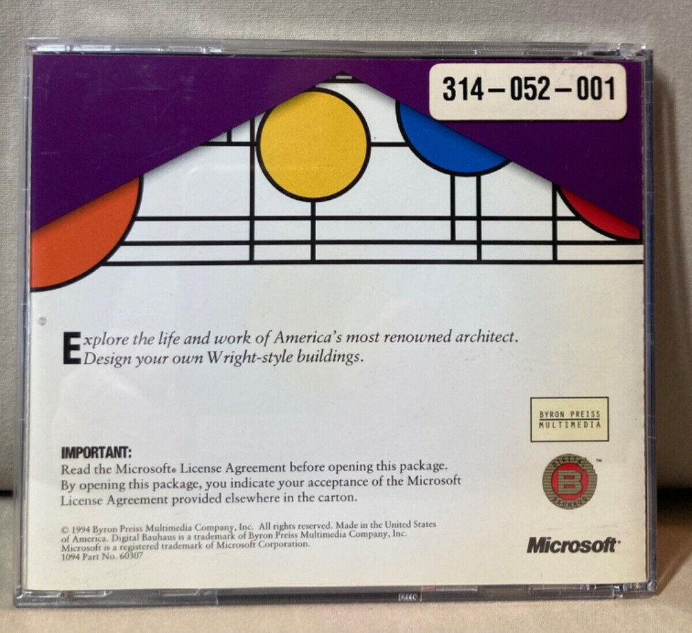 The Ultimate Frank Lloyd Wright CD-ROM Microsoft Home