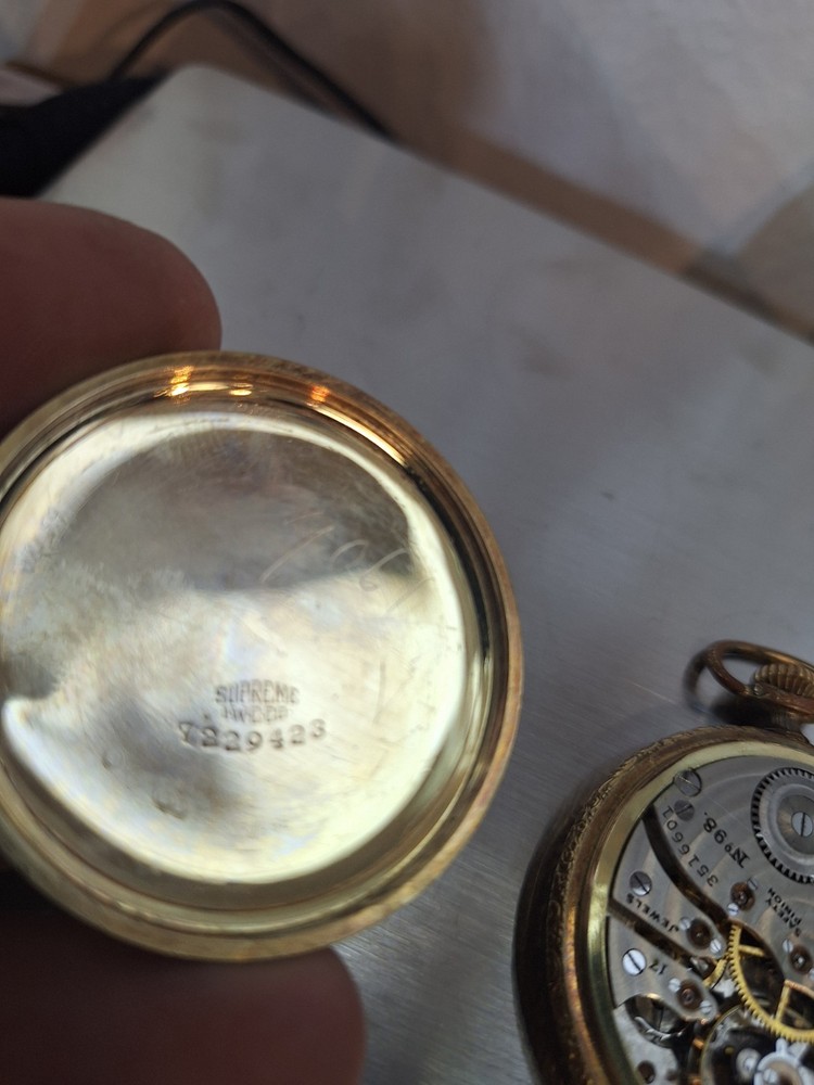 Size 16 Gold Filled Pocket Watch Scrap