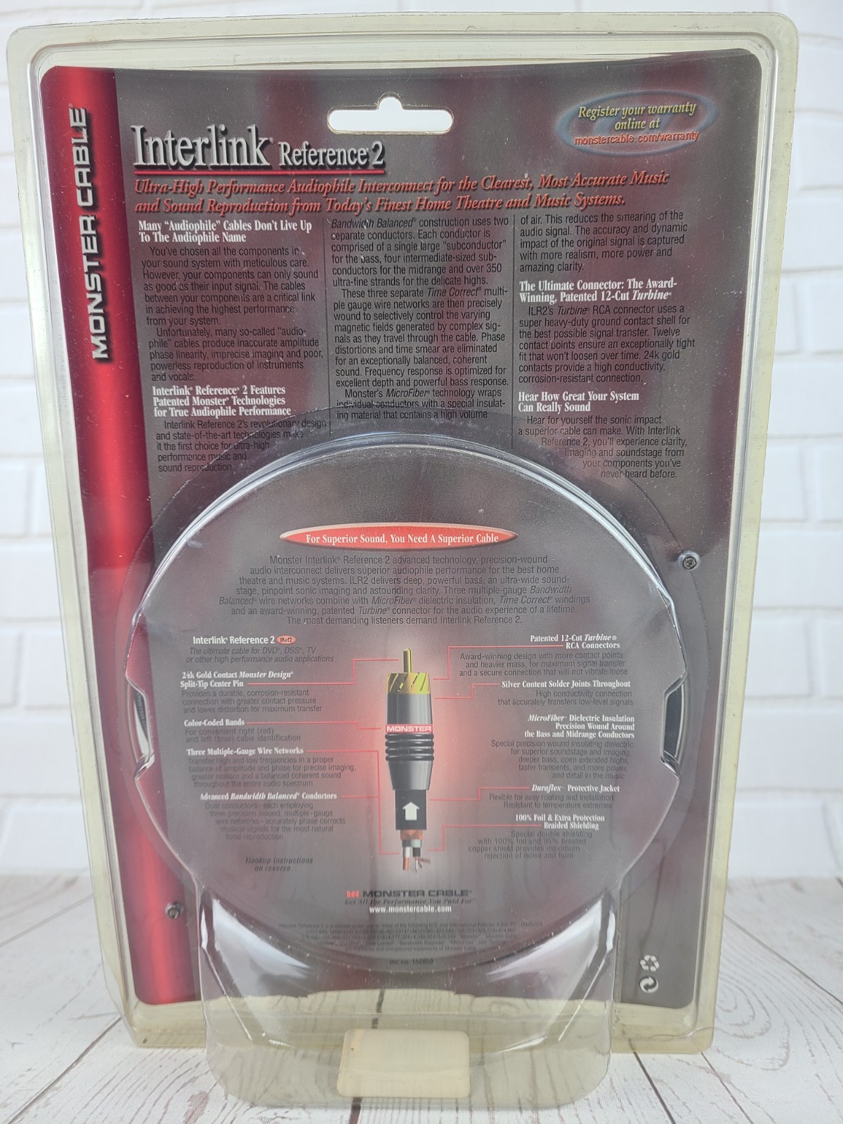 Monster Cable Interlink Reference 2 Stereo Interconnect Cables 1m (3.3m)