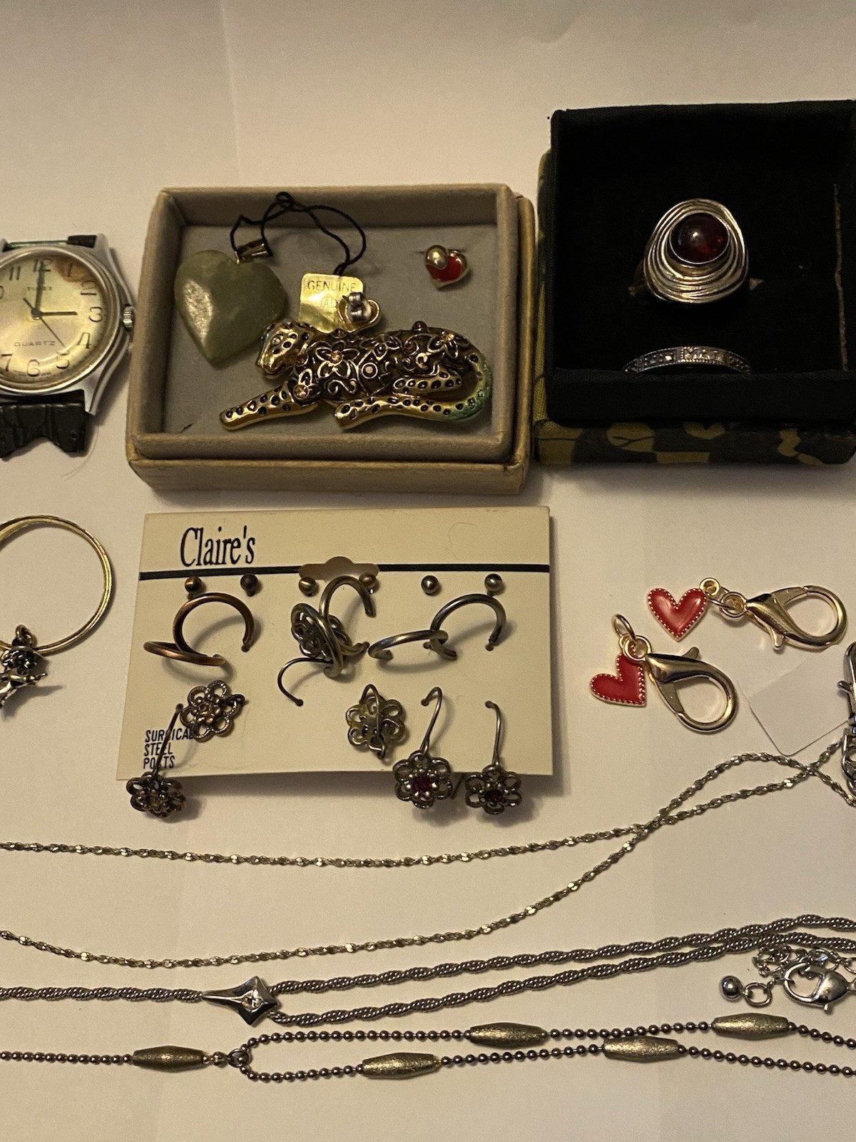Estate Junk Drawer Lot of Vintage Jewelry, Sterling Silver, Mixed Metal Jewelry