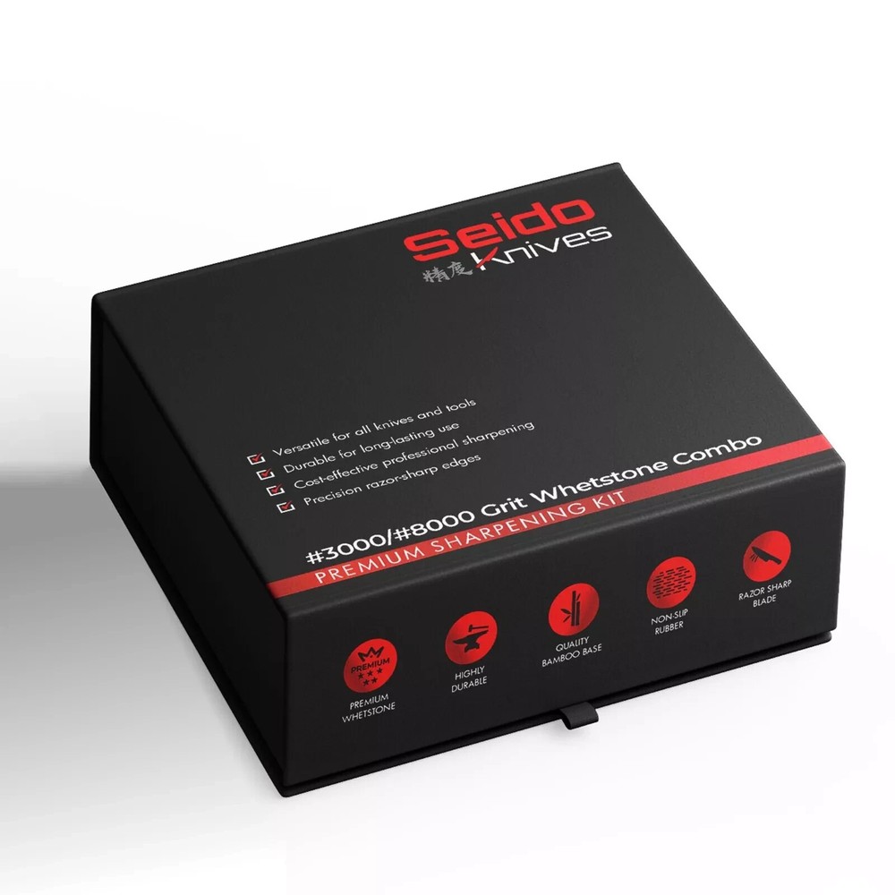 3000/8000 Grit Whetstone Combo: Knife Sharpening Stone