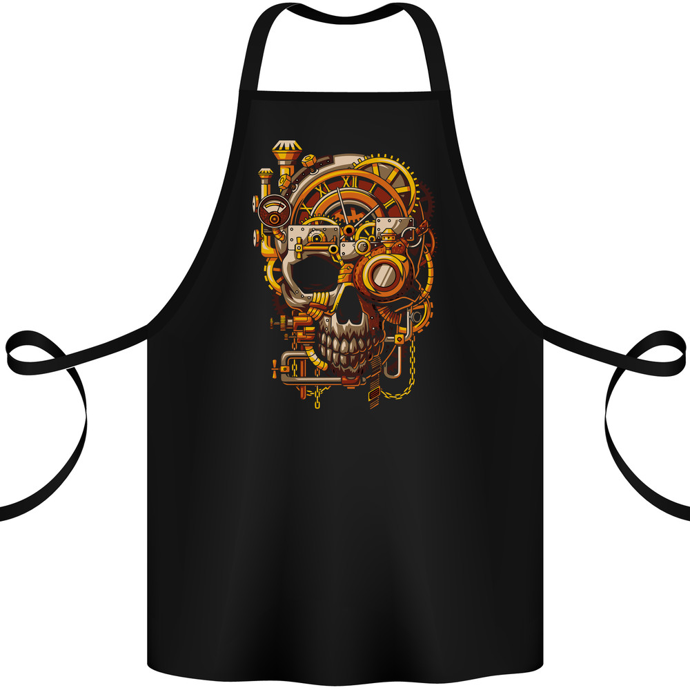 Steampunk Skull Cotton Apron 100% Organic