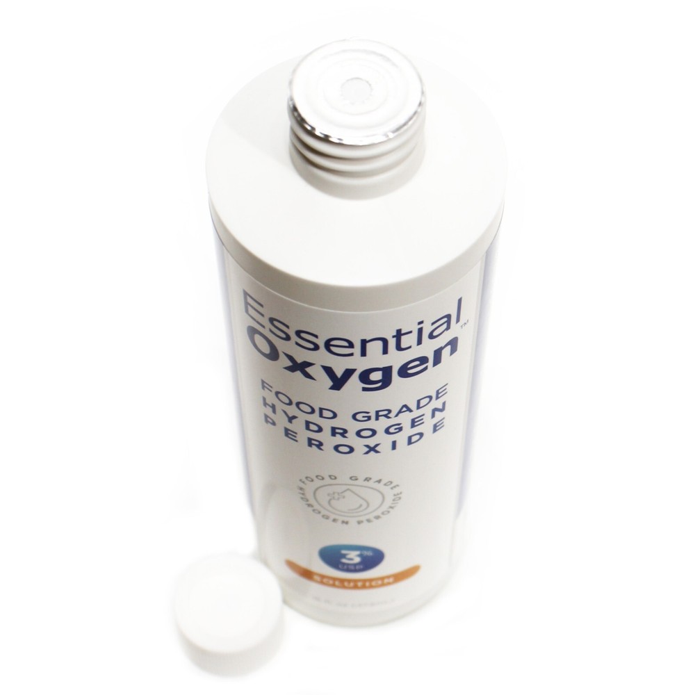 2X Essential Oxygen Food Grade Hydrogen Peroxide 3% Solution 16 fl oz Liquid