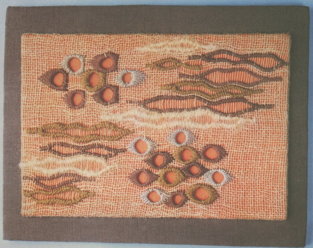 Vintage Embroidery 1 Creative Patterns Cut Threads Needleweaving MOD 1970s