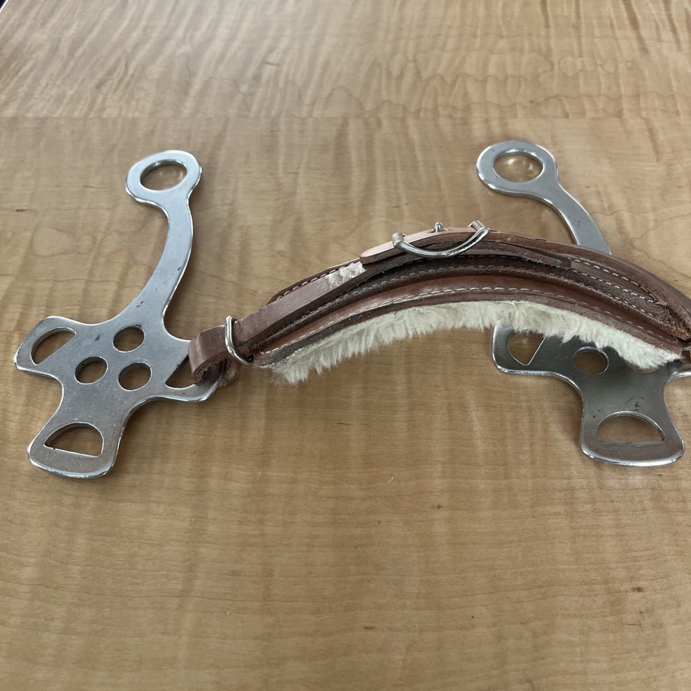 Hackamore Bitless Horse Bit English Western Adjustable Brown Leather