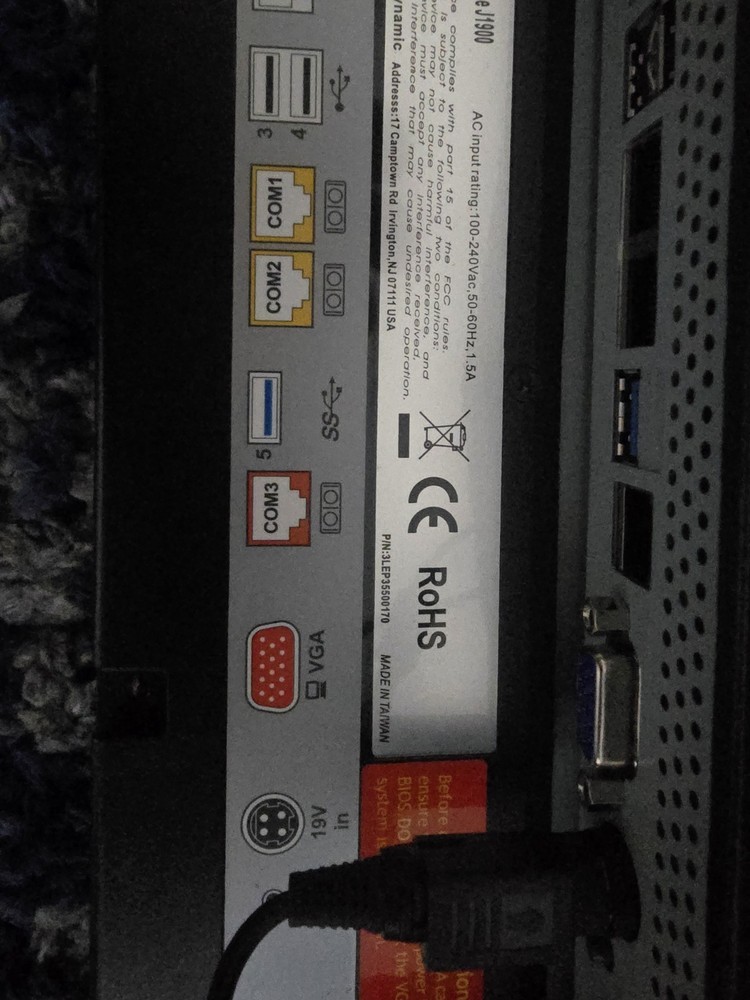 Touch Dynamic Pulse J1900 POS Windows 7 W/ Touchscreen And Card Reader