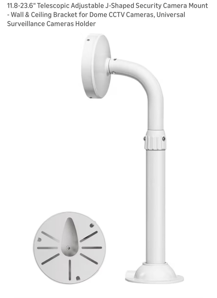 Security Camera J Type Wall Mount Bracket Dome Universal 10 Inch CCTV Holder