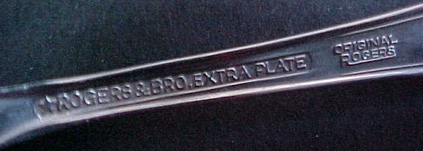 Rogers Serving Spoon Meat Fork Scalloped Slotted Spoon