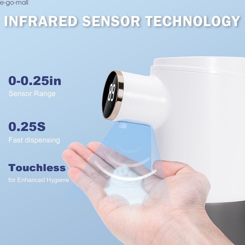 Auto Touchless Liquid /Foam Soap Dispenser w/3 Gear Volume Setting Smart Sensor