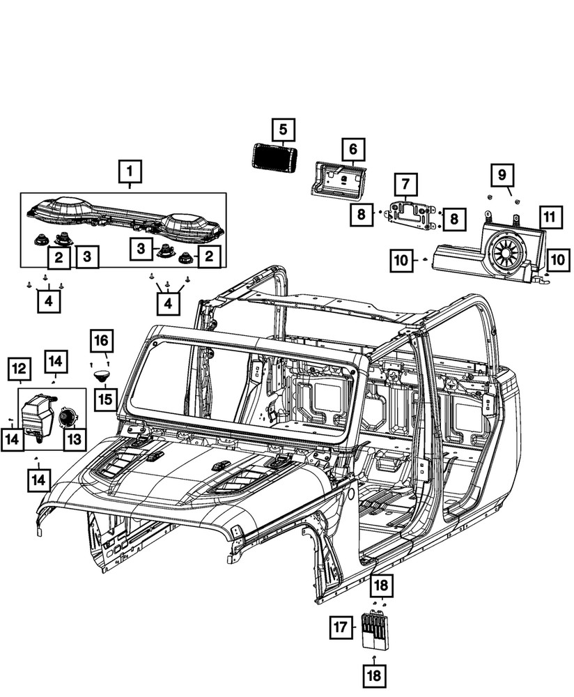 Genuine Mopar Wireless Speaker Bracket 68395054AA