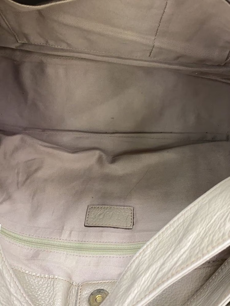 ATAO Handbag Leather BEG Plain ELVY LUXE