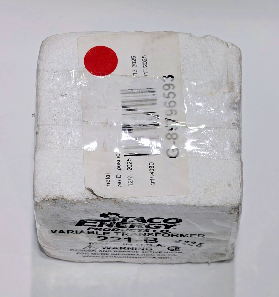 Staco Energy 221-B Variable Transformer 120v New