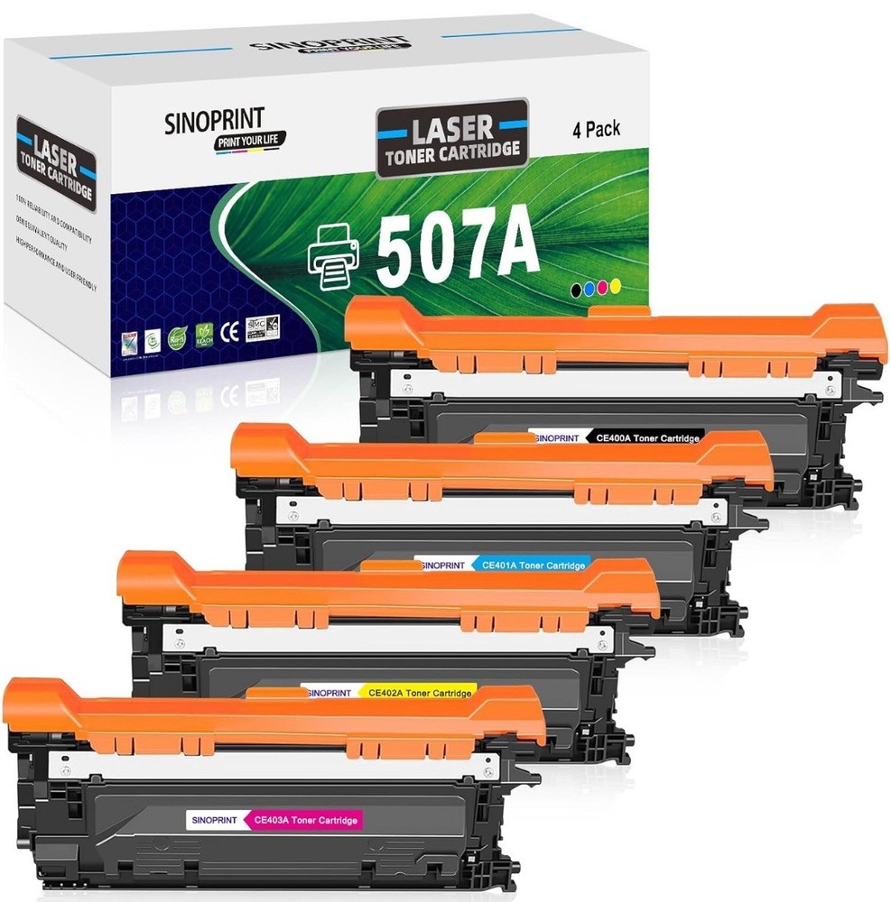 Compatible for HP 507 Toner Set, B/C/M/Y