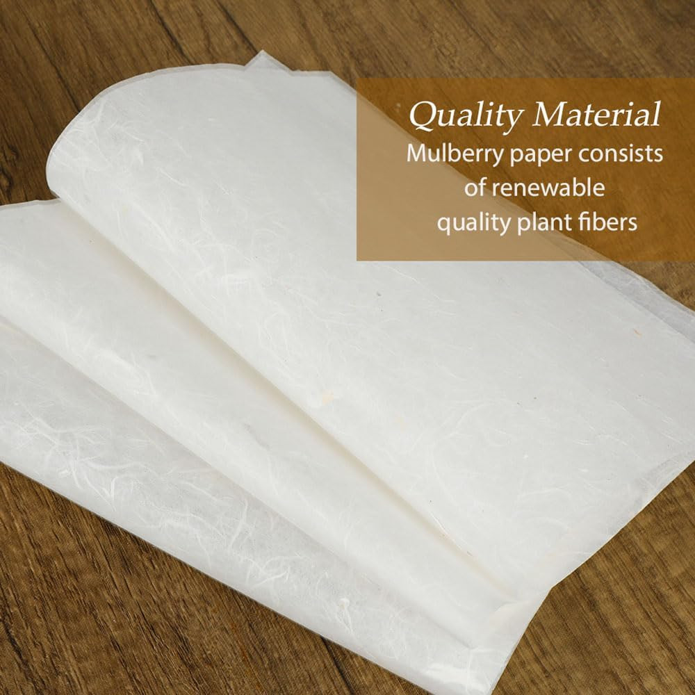 50 Sheets A4 Mulberry Paper for Decoupage � Washi Rice Paper for Crafts DIY