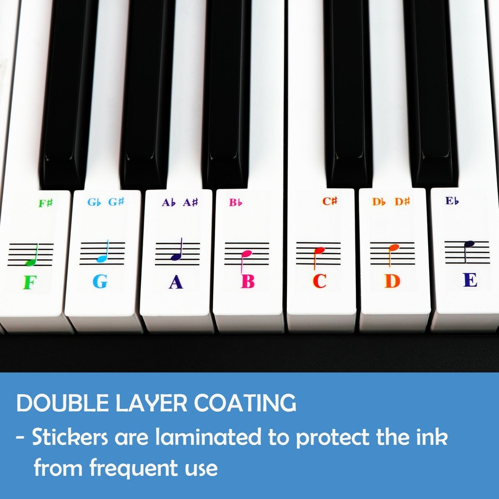 Piano and Keyboard Note Stickers 2 Pack