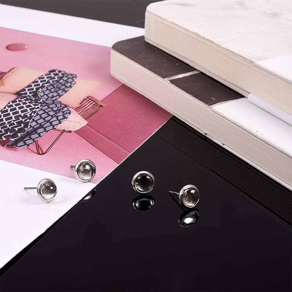 1box Earring Making with 304 Stainless Steel Stud Earring Components