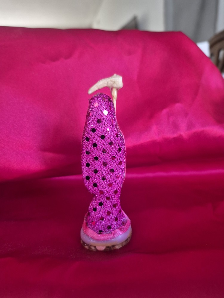 Santa Muerte Statue 3.5" Dressed PINK