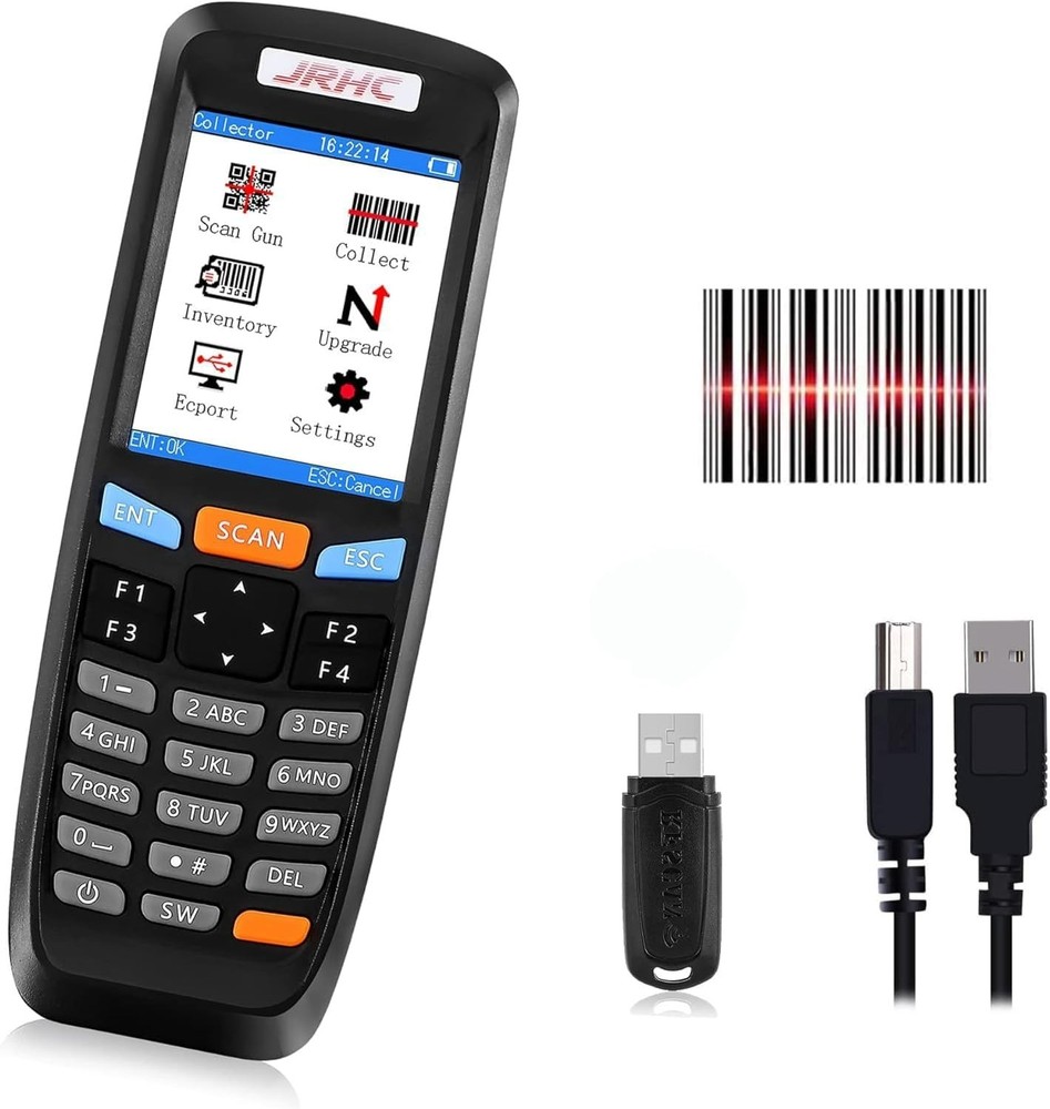 2D Wireless Barcode Scanner,JRHC Portable Inventory Scanner & Data Collector ...