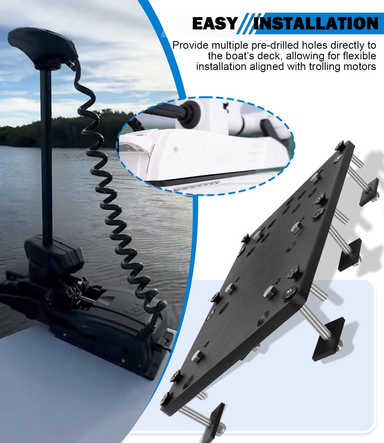 1854058 MKA-58 Boat Deck Reinforcement Kit for Minn Kota QUEST Series Motor