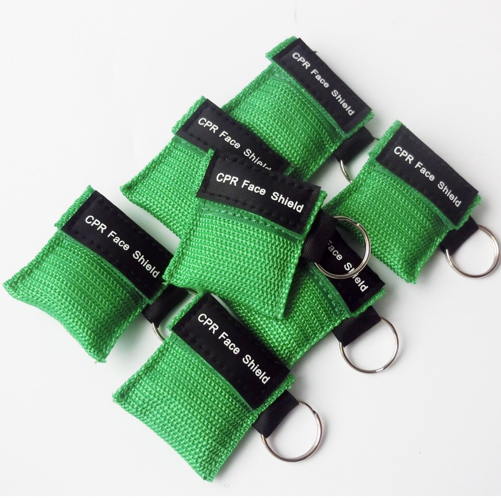 CPR Mask Keychain Safty Emergency Face Shield First Aid Rescue Bag