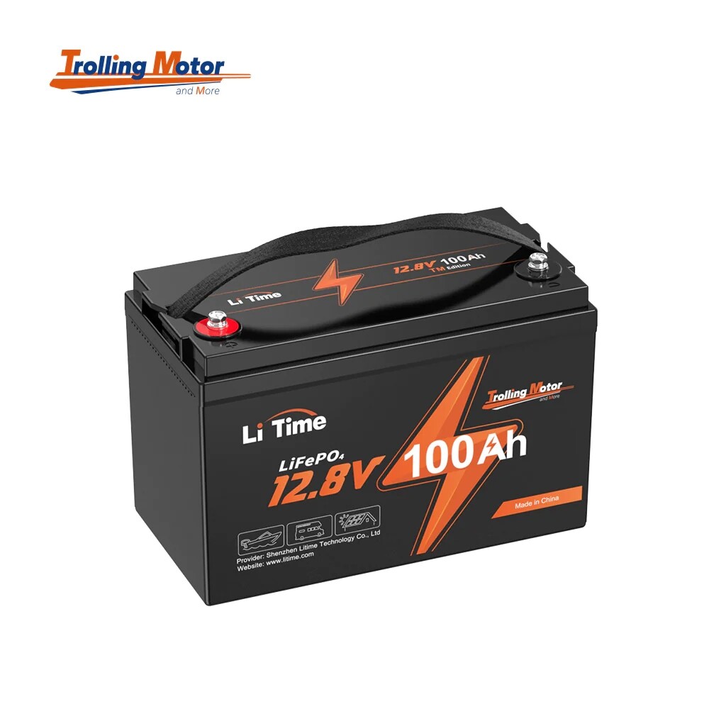 LiTime 12V 100Ah TM LiFePO4 Lithium Battery Low Temp Cut-off for Trolling Motor