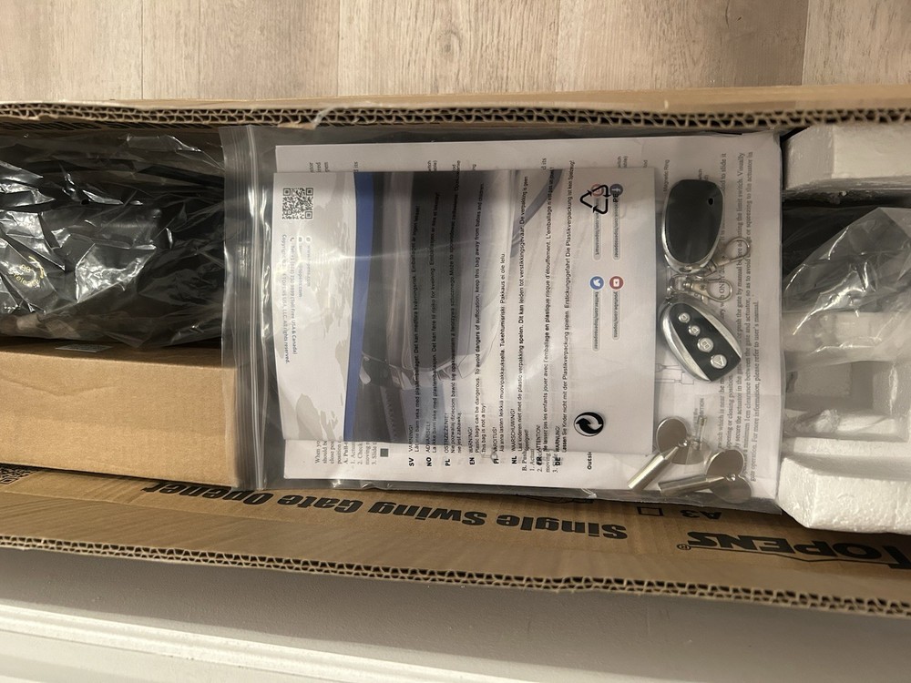 TOPENS A3 Automatic Single Arm Swing Gate Opener Complete