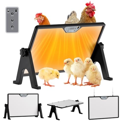 Brooder Plate for Chicks with Temp Control and Display,Dual-Sided Chicken Coop