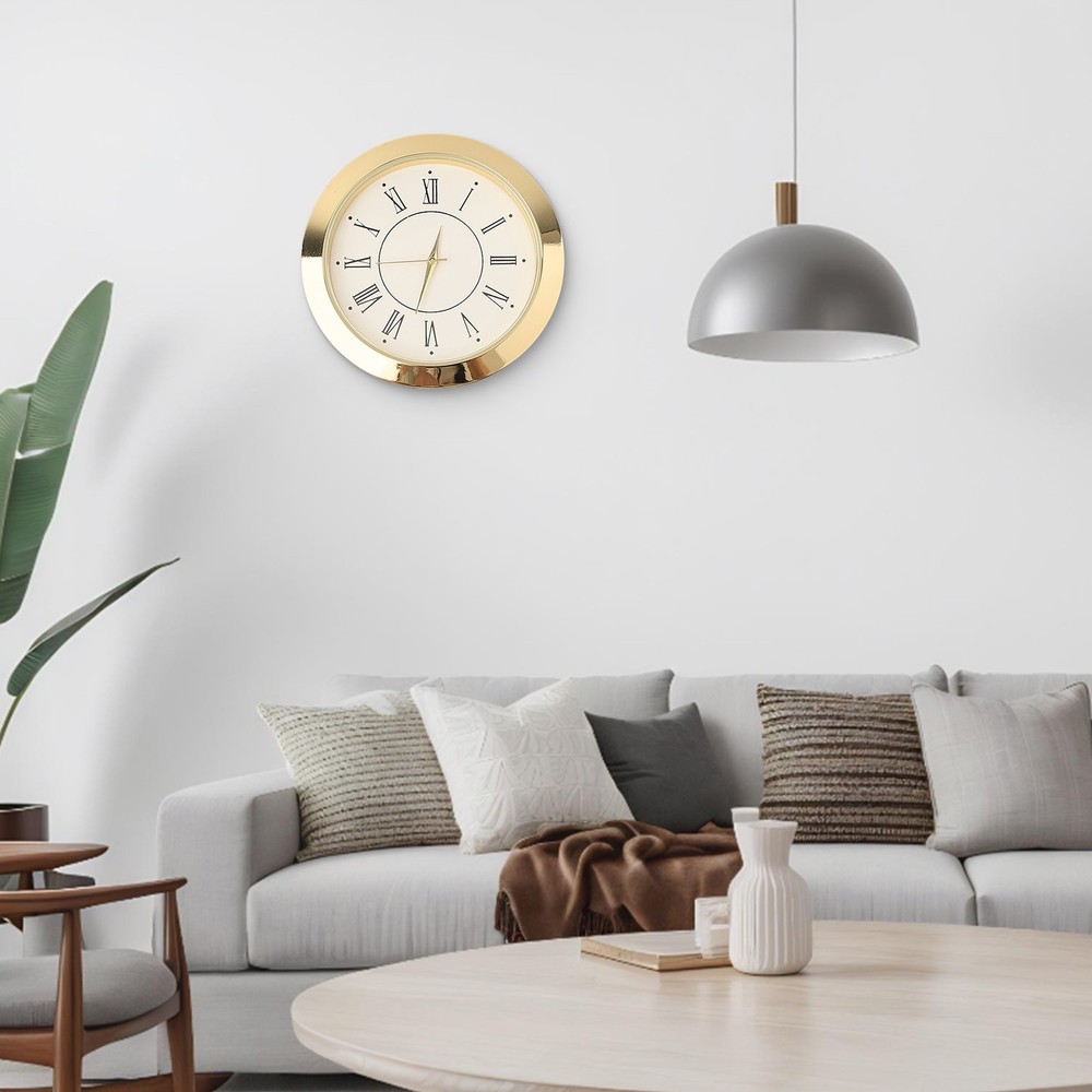 55mm Round Quartz Clock Insert for MINI Clock Movement Elegant Gold/Silver