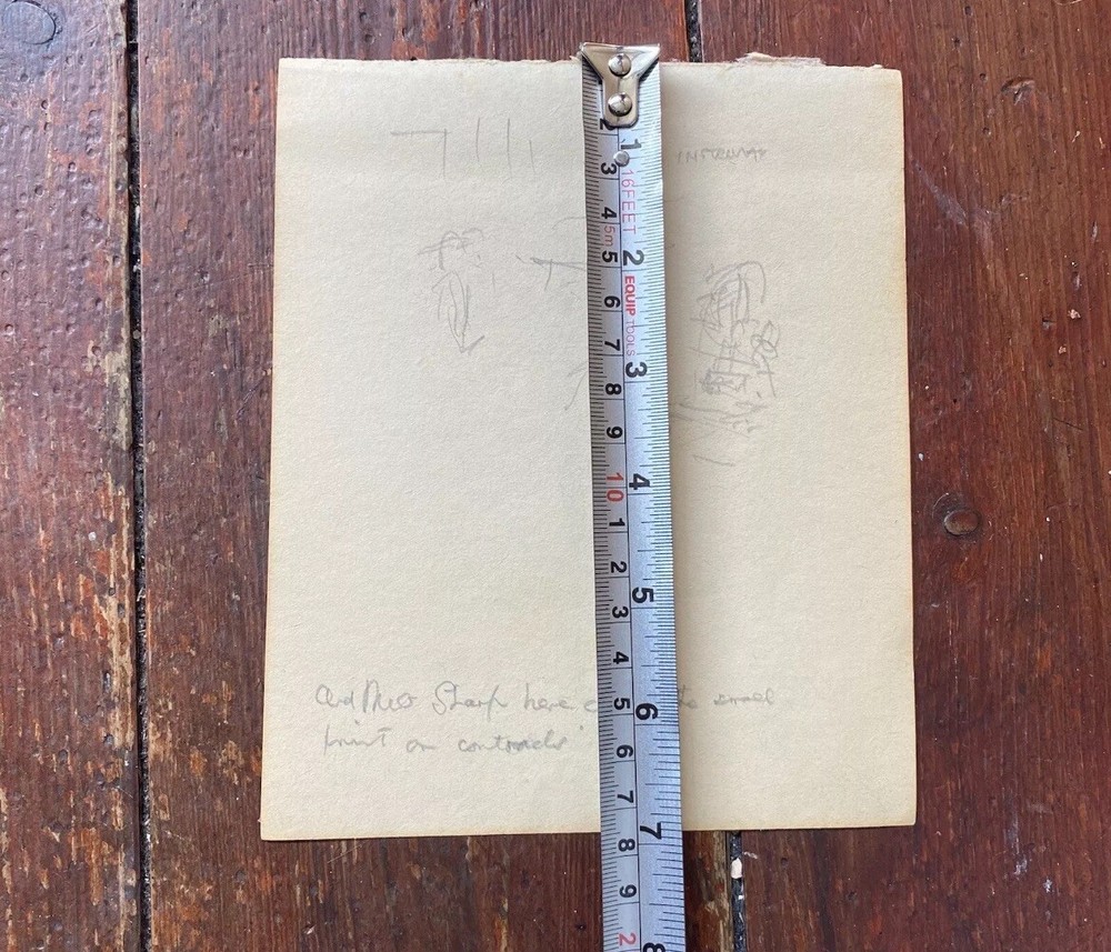 No Simpson, Negotiate Double Sided A.E Beard AE Beard Original Sketch Drawing