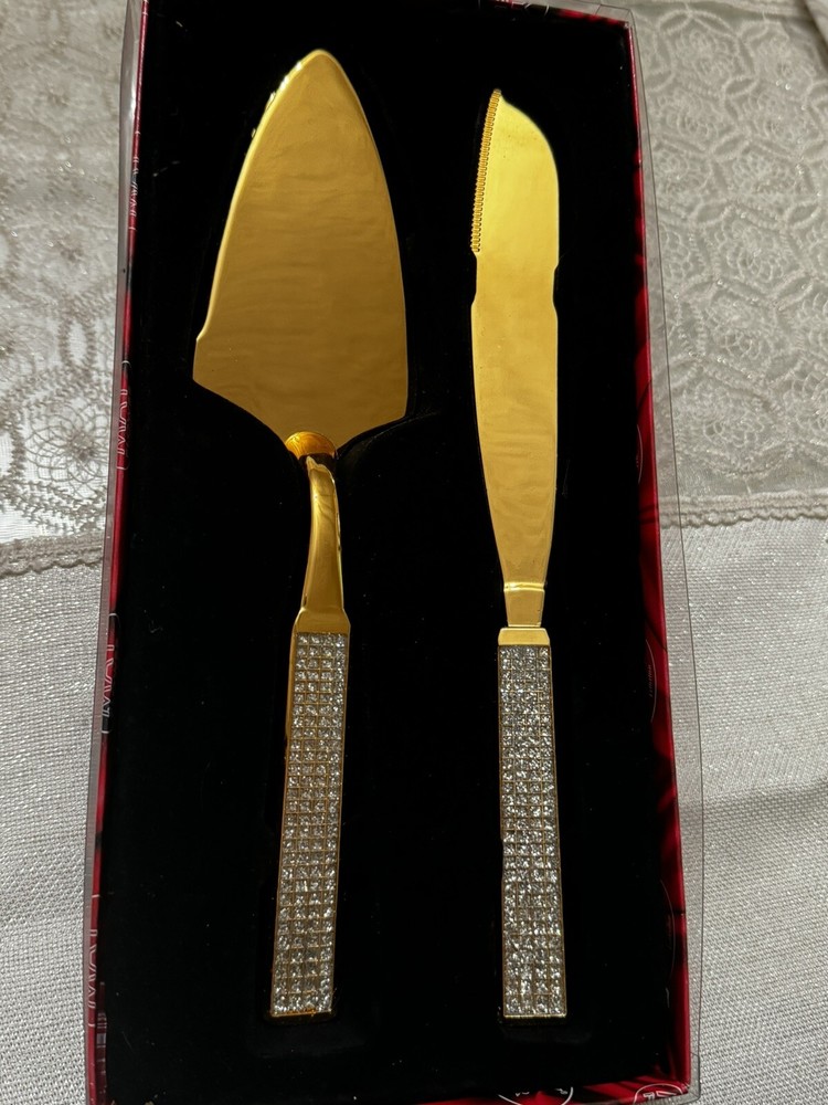 Gold Cake Serving Set