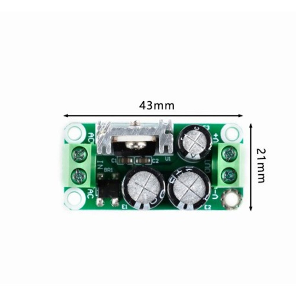 10PCS Single Regulated Power Supply Module AC to DC 12V Rectifier Filter Board