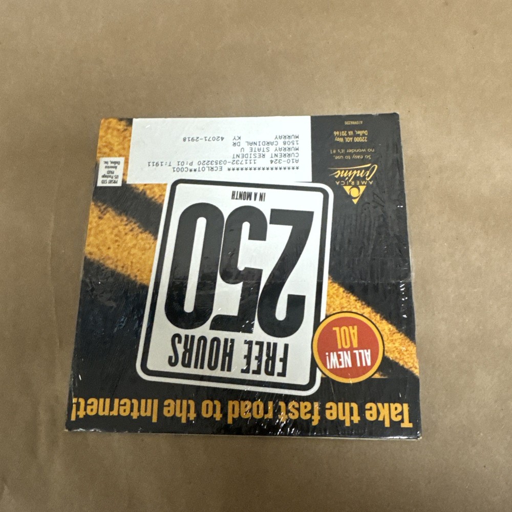 Vintage AOL Version 250 Hours Free For Windows or Mac